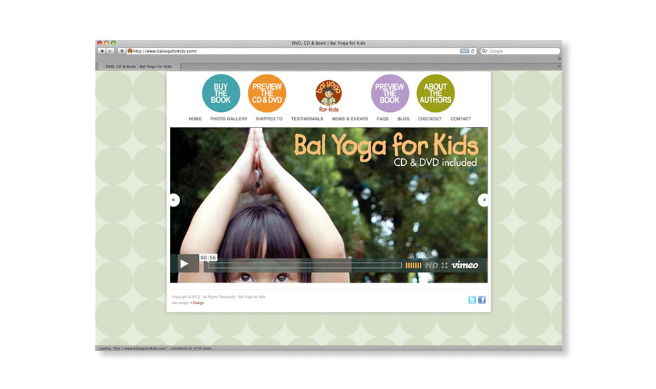 Children's Yoga Ecommerce Website San Diego